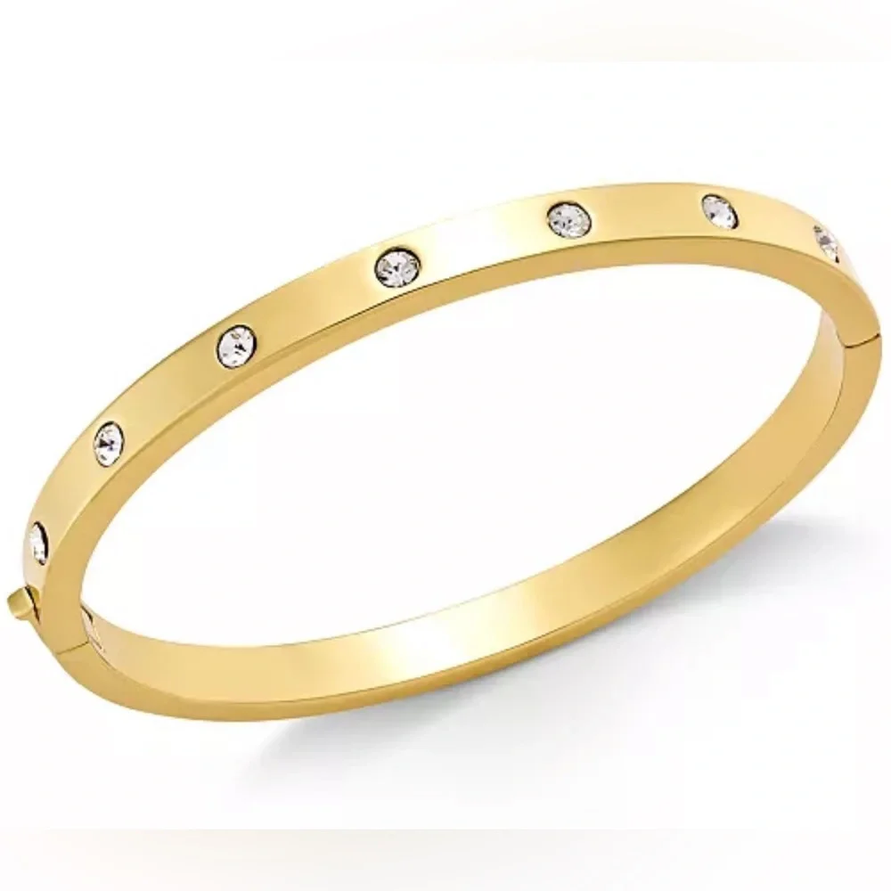 Kate Spade New York Bezel set Polished Bangle Bracelet w/ dust bag. - Picture 1 of 7